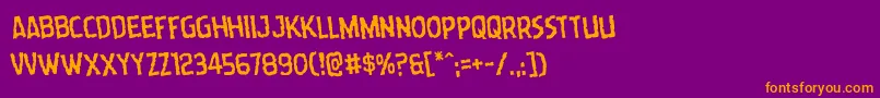 Wormcuisinerotate Font – Orange Fonts on Purple Background