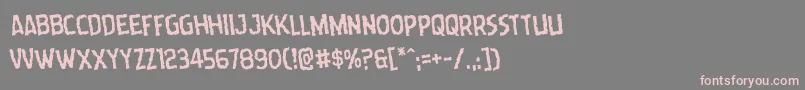 Wormcuisinerotate Font – Pink Fonts on Gray Background