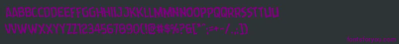 Шрифт Wormcuisinerotate – фиолетовые шрифты на чёрном фоне