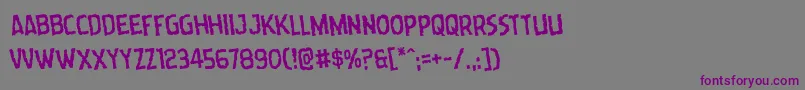 Wormcuisinerotate Font – Purple Fonts on Gray Background