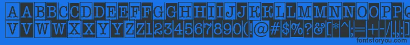 AOldtypernrcmcmb1 Font – Black Fonts on Blue Background