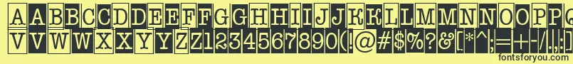 AOldtypernrcmcmb1 Font – Black Fonts on Yellow Background