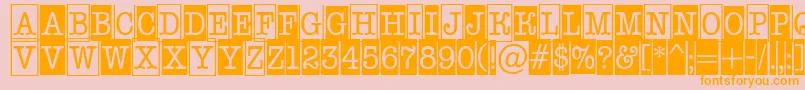 AOldtypernrcmcmb1 Font – Orange Fonts on Pink Background