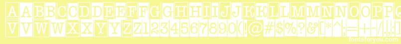 AOldtypernrcmcmb1 Font – White Fonts on Yellow Background