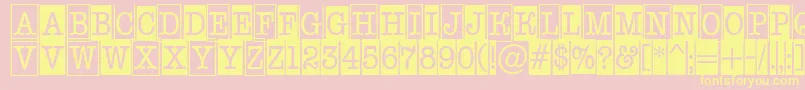 AOldtypernrcmcmb1 Font – Yellow Fonts on Pink Background