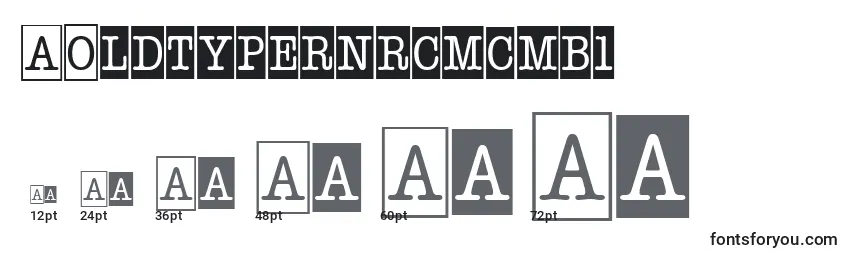 AOldtypernrcmcmb1 Font Sizes