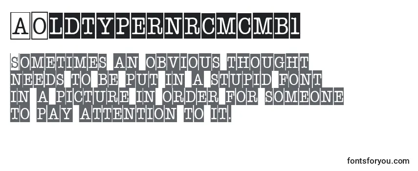 Review of the AOldtypernrcmcmb1 Font