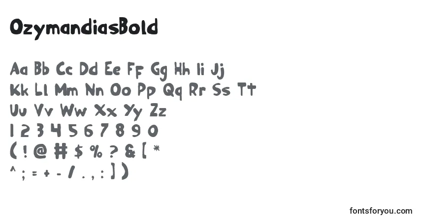 Fuente OzymandiasBold - alfabeto, números, caracteres especiales