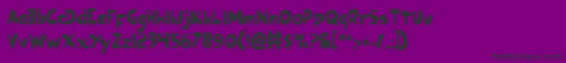 フォントOzymandiasBold – 紫の背景に黒い文字