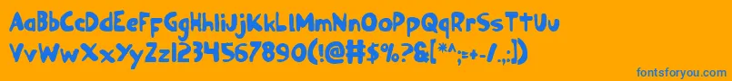 OzymandiasBold Font – Blue Fonts on Orange Background