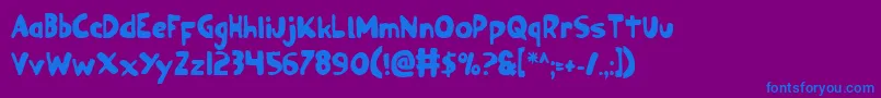 OzymandiasBold Font – Blue Fonts on Purple Background