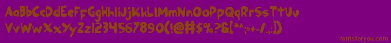 OzymandiasBold Font – Brown Fonts on Purple Background