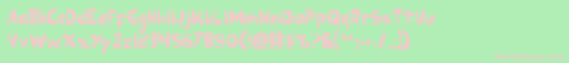 OzymandiasBold Font – Pink Fonts on Green Background