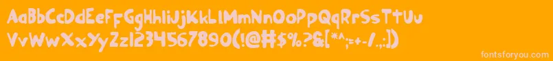 OzymandiasBold Font – Pink Fonts on Orange Background