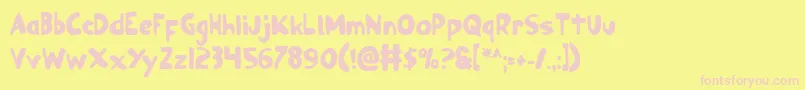 OzymandiasBold Font – Pink Fonts on Yellow Background