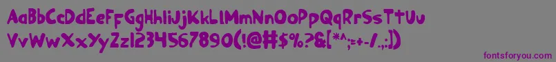 Шрифт OzymandiasBold – фиолетовые шрифты на сером фоне