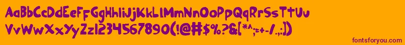 OzymandiasBold Font – Purple Fonts on Orange Background