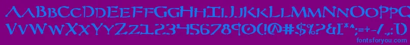 Severv2b Font – Blue Fonts on Purple Background