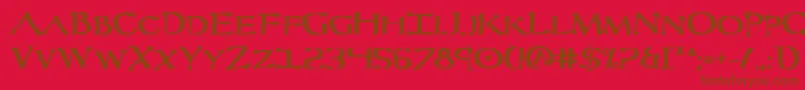Severv2b Font – Brown Fonts on Red Background