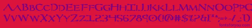 Severv2b Font – Purple Fonts on Red Background