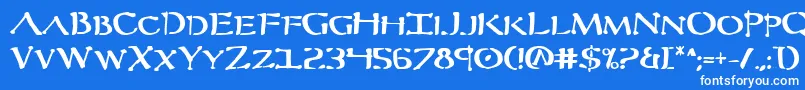 フォントSeverv2b – 青い背景に白い文字