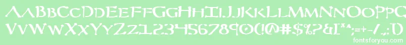 Severv2b Font – White Fonts on Green Background