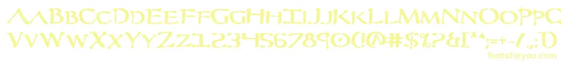 Severv2b-Schriftart – Gelbe Schriften