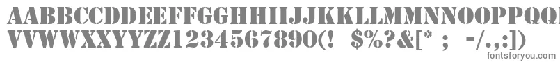 Шрифт StencilLt – серые шрифты на белом фоне
