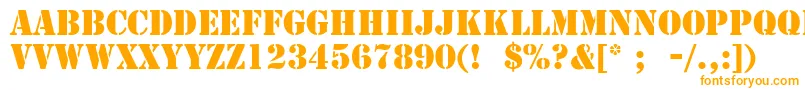 Czcionka StencilLt – pomarańczowe czcionki na białym tle