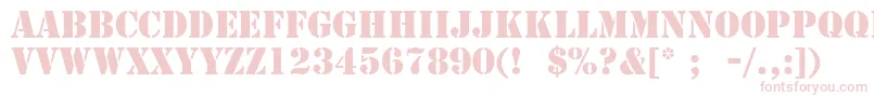 Шрифт StencilLt – розовые шрифты на белом фоне