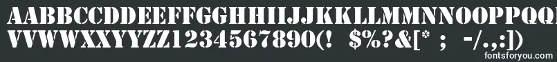 Шрифт StencilLt – белые шрифты