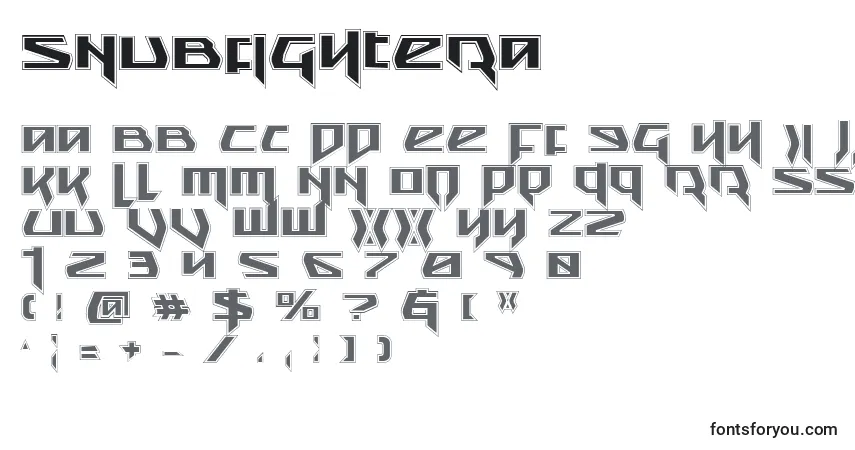 Шрифт Snubfightera – алфавит, цифры, специальные символы