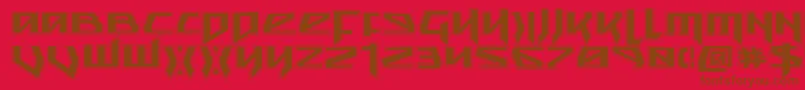 Snubfightera Font – Brown Fonts on Red Background