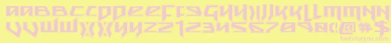 Snubfightera Font – Pink Fonts on Yellow Background