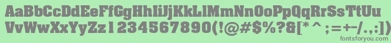 フォントLxr – 緑の背景に灰色の文字