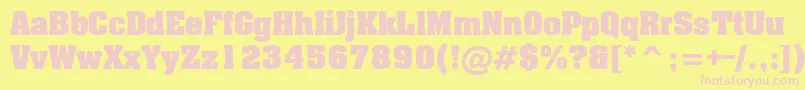 Lxr Font – Pink Fonts on Yellow Background