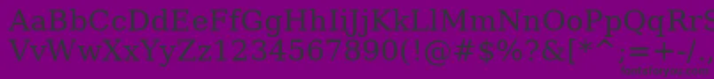 AeHani-Schriftart – Schwarze Schriften auf violettem Hintergrund
