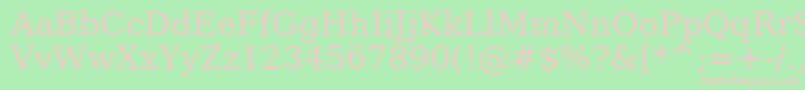 AeHani Font – Pink Fonts on Green Background