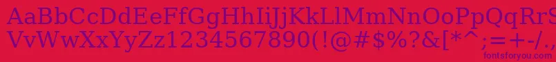 AeHani Font – Purple Fonts on Red Background