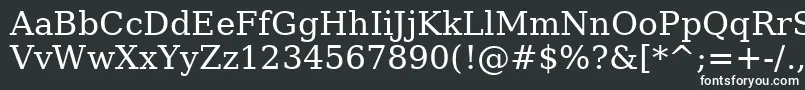 AeHani-fontti – valkoiset fontit mustalla taustalla