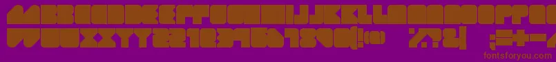 Fonte GeistRnd – fontes marrons em um fundo roxo