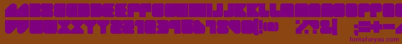 Czcionka GeistRnd – fioletowe czcionki na brązowym tle