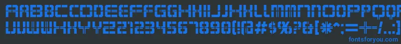KarnivoreKrate Font – Blue Fonts on Black Background