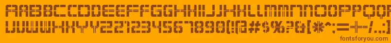KarnivoreKrate Font – Brown Fonts on Orange Background
