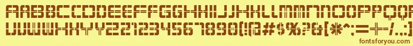 KarnivoreKrate Font – Brown Fonts on Yellow Background