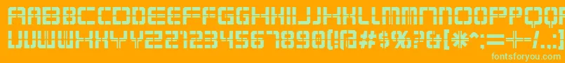 KarnivoreKrate Font – Green Fonts on Orange Background