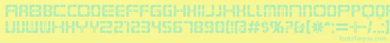 KarnivoreKrate Font – Green Fonts on Yellow Background