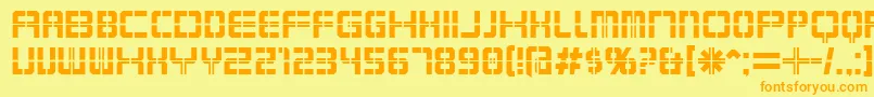 KarnivoreKrate Font – Orange Fonts on Yellow Background