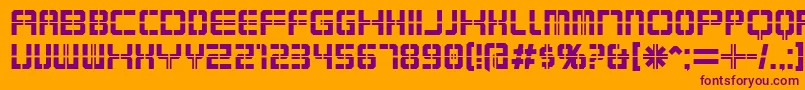 KarnivoreKrate Font – Purple Fonts on Orange Background