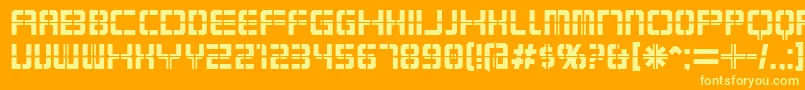 KarnivoreKrate Font – Yellow Fonts on Orange Background